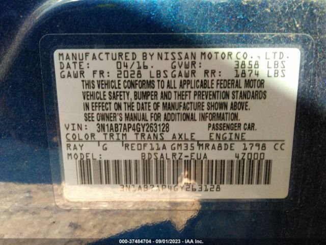 3N1AB7AP4GY263128 Nissan SENTRA SR