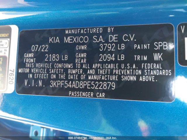 3KPF54AD8PE522879 KIA Forte Gt-line