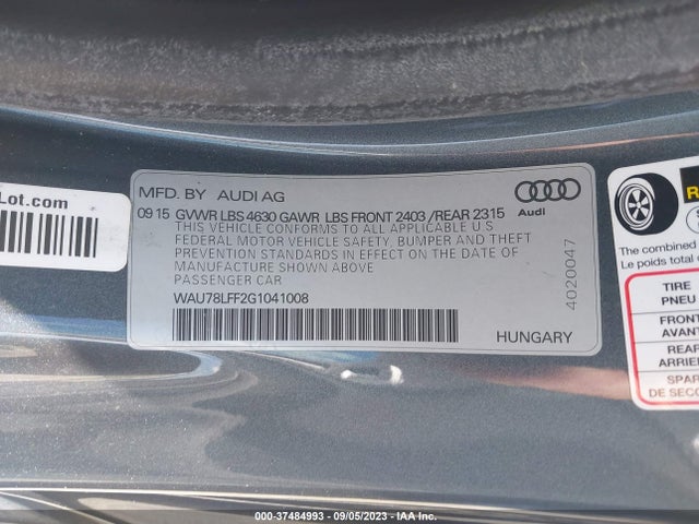 WAU78LFF2G1041008 Audi A3 2.0t Premium