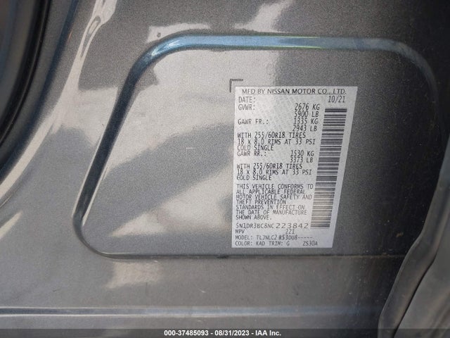 Nissan Pathfinder Sv 2022 5N1DR3BC8NC223842 Image 15