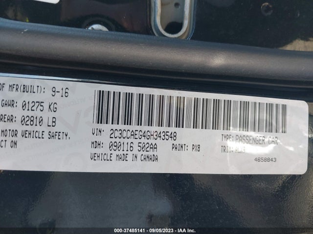 Chrysler 300 300c 2016 2C3CCAEG4GH343548 Image 15