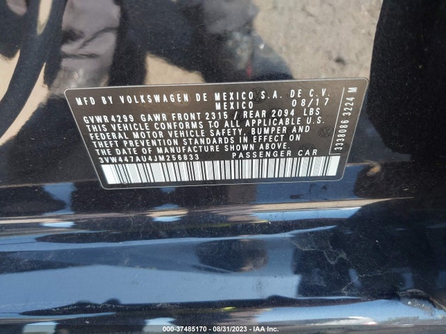 2018 VOLKSWAGEN GOLF GTI SE VIN: 3VW447AU4JM256833