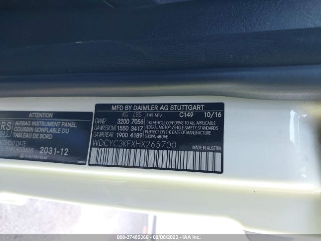 WDCYC3KFXHX265700 Mercedes-Benz G-class G 550