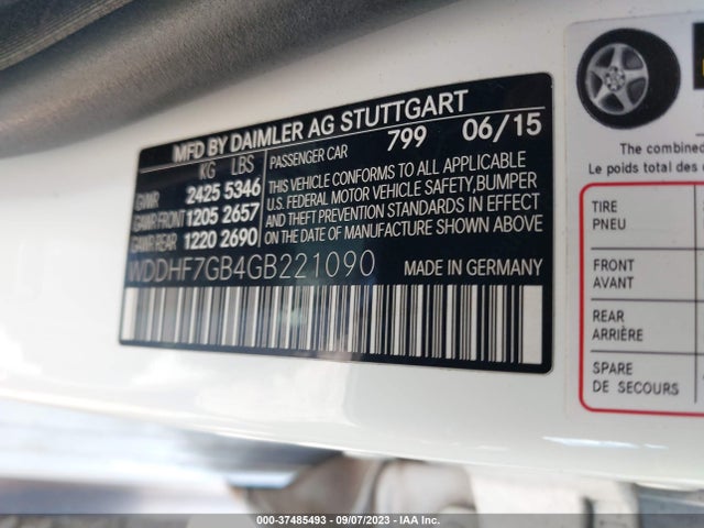 WDDHF7GB4GB221090 Mercedes-Benz E-class Amg E 63 S