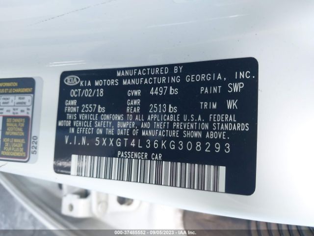 5XXGT4L36KG308293 KIA Optima Lx