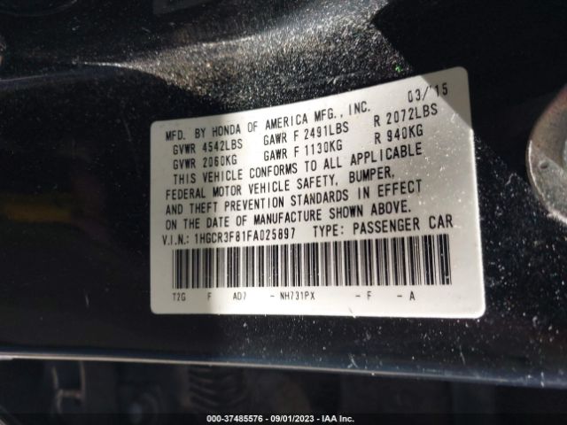 1HGCR3F81FA025897 Honda Accord Ex-l V-6