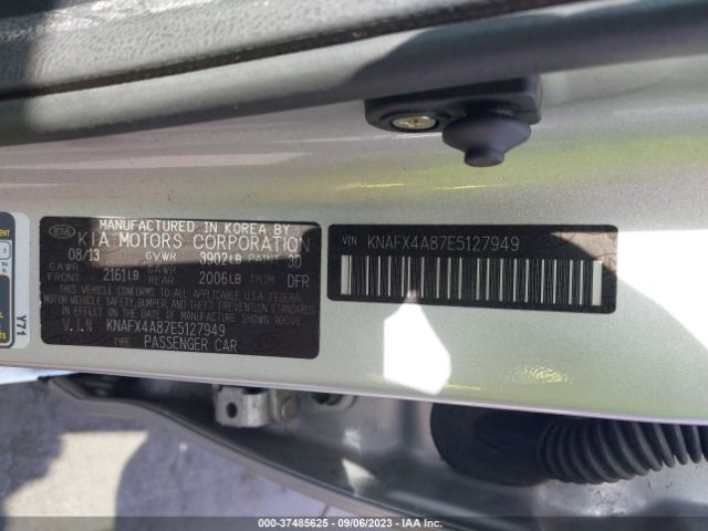 KNAFX4A87E5127949 KIA FORTE EX