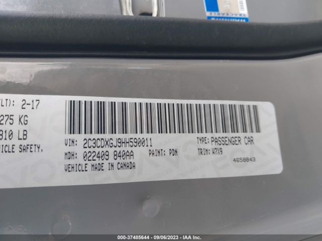 2C3CDXGJ9HH590011 Dodge Charger R/t Scat Pack Rwd