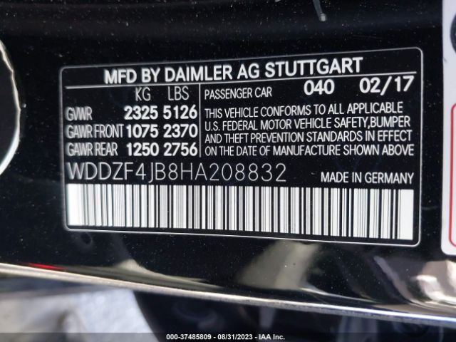WDDZF4JB8HA208832 Mercedes-Benz E-class E 300
