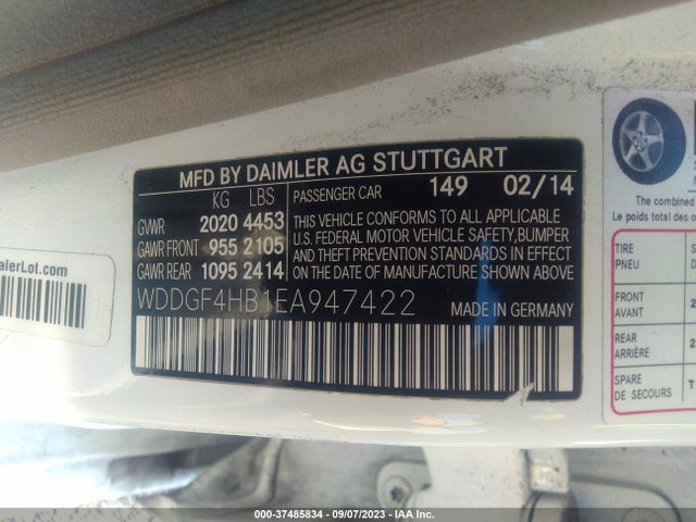 WDDGF4HB1EA947422 Mercedes-Benz C-class C 250