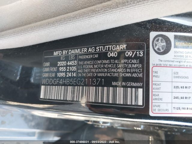 WDDGF4HB5EG211371 Mercedes-Benz C-class C 250