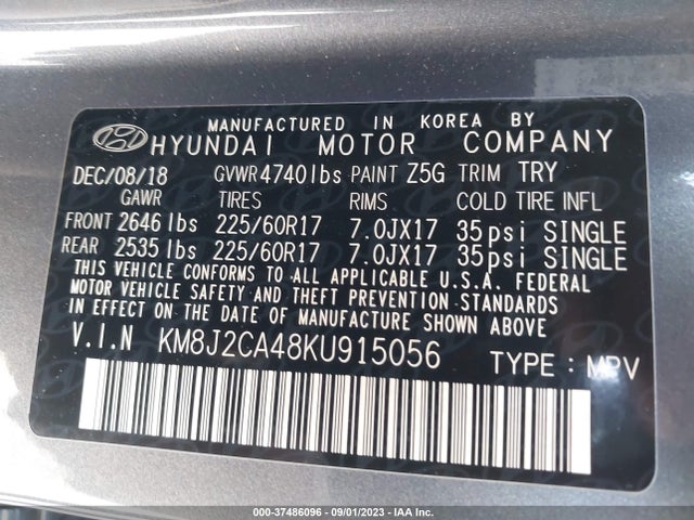 Hyundai TUCSON SE 2019 KM8J2CA48KU915056 Image 15