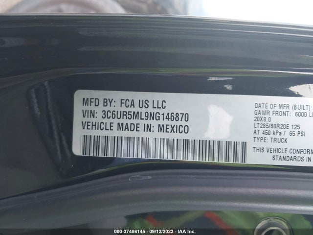 RAM 2500 Lone Star 2022 3C6UR5ML9NG146870 Image 9