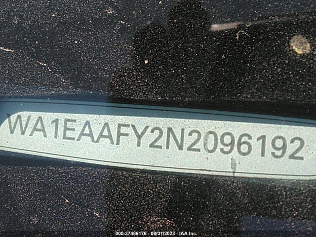 WA1EAAFY2N2096192 Audi Q5 S Line Premium Plus