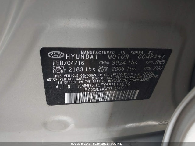 Hyundai ELANTRA SE 2017 KMHD74LF0HU111619 Image 9