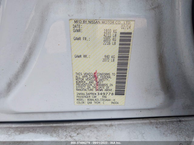 Nissan Altima 2.5 S 2014 1N4AL3AP9EN349778 Image 10