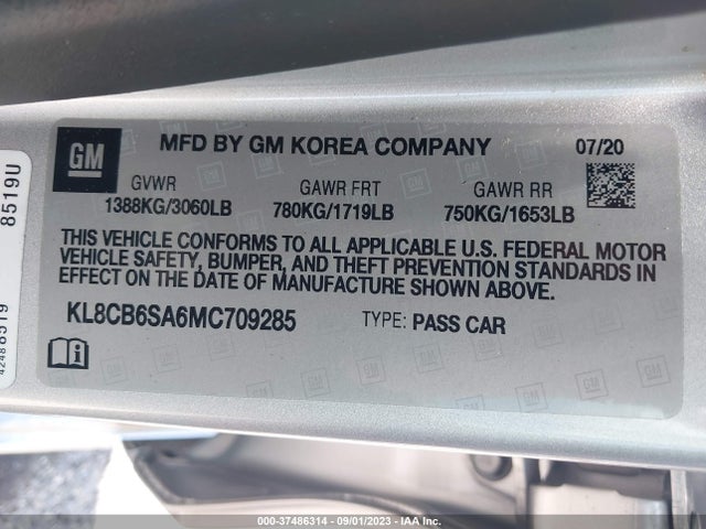 Chevrolet SPARK LS 2021 KL8CB6SA6MC709285 Image 9