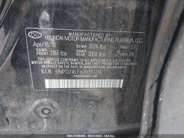 Hyundai ELANTRA SE 2018 5NPD74LF6JH351214 Image 15