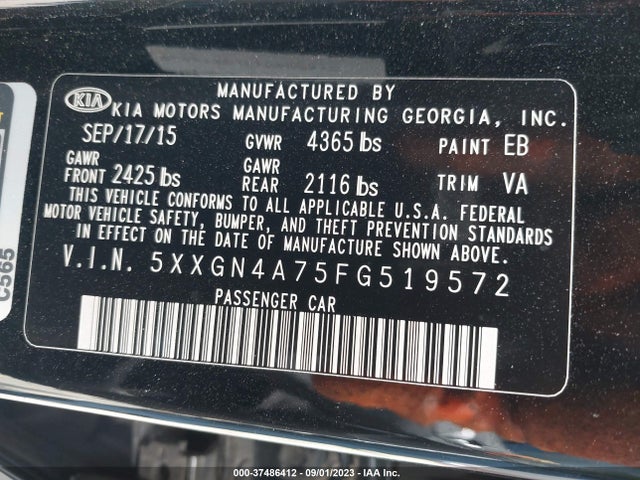 KIA OPTIMA EX 2015 5XXGN4A75FG519572 Image 11