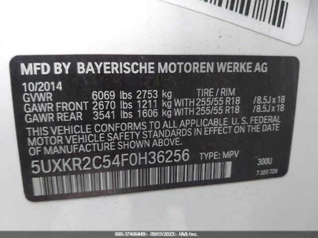 5UXKR2C54F0H36256 BMW X5 Sdrive35i