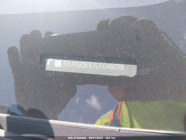 2020 TESLA MODEL Y LONG RANGE VIN: 5YJYGDEE7LF046019