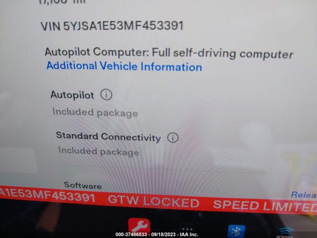 Tesla Model S Long Range 2021 5YJSA1E53MF453391 Image 9