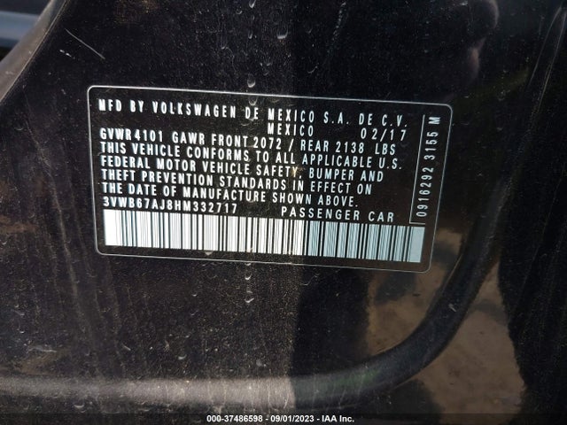 3VWB67AJ8HM332717 Volkswagen Jetta 1.4t Se