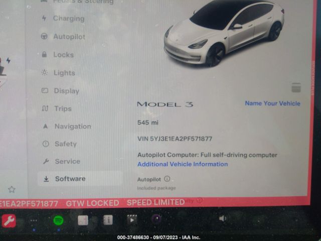 5YJ3E1EA2PF571877 Tesla MODEL 3