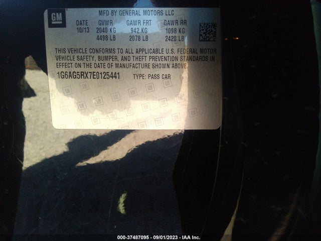 1G6AG5RX7E0125441 Cadillac Ats Standard Awd