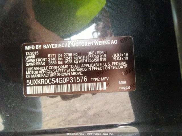 5UXKR0C54G0P31576 BMW X5 Xdrive35i