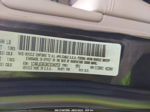 Jeep Grand Cherokee Limited 2019 1C4RJEBG3KC630253 Image 9
