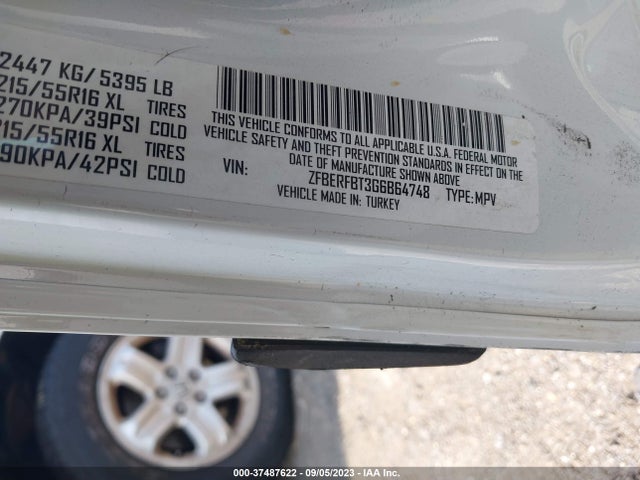 ZFBERFBT3G6B64748 RAM Promaster City Cargo Van Tradesman Slt