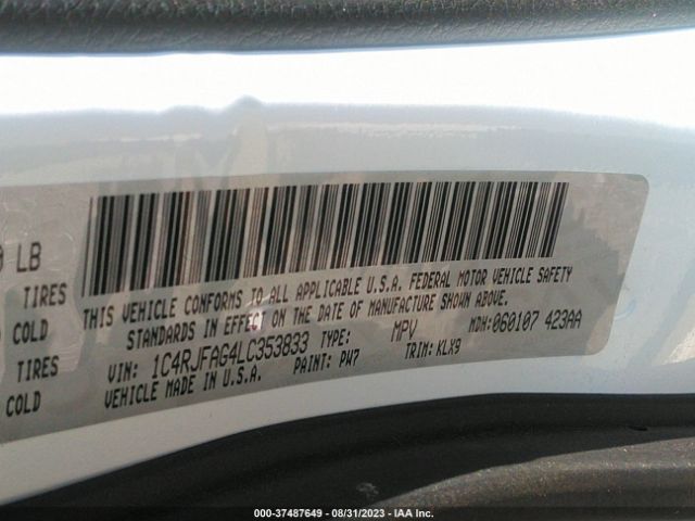 1C4RJFAG4LC353833 Jeep Grand Cherokee Altitude