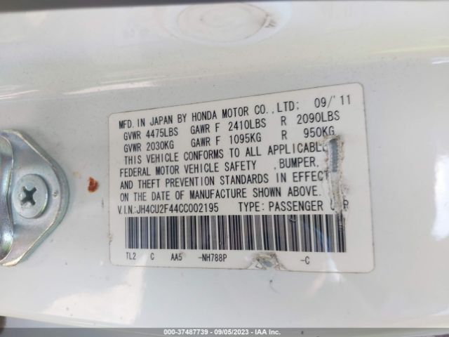 2012 ACURA TSX JH4CU2F44CC002195 Photo 8