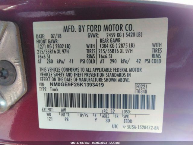 NM0GE9F25K1393419 Ford Transit Connect Wagon Xlt