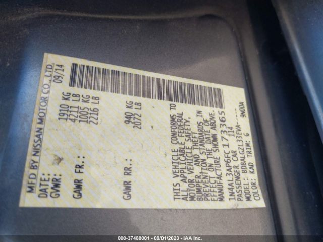 1N4AL3AP6FC173365 Nissan Altima 2.5 S
