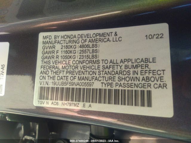 19UUB5F59NA005597 Acura Tlx W/a-spec Package