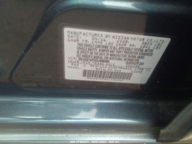 3N1AB7AP2GL656560 Nissan Sentra Sr/sl/s/sv/fe+ S