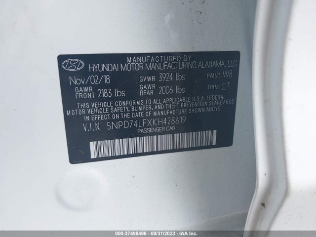 Hyundai ELANTRA SE 2019 5NPD74LFXKH428619 Image 9