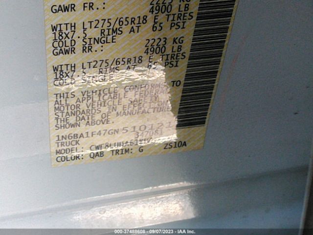 1N6BA1F47GN510121 Nissan Titan Xd Pro-4x