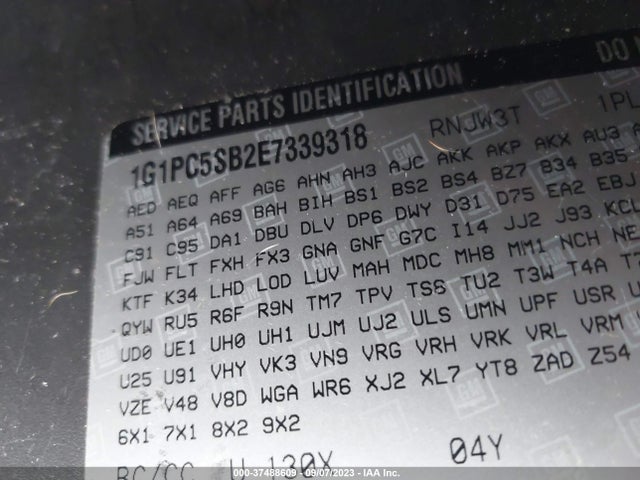 Chevrolet Cruze 1lt 2014 1G1PC5SB2E7339318 Image 9