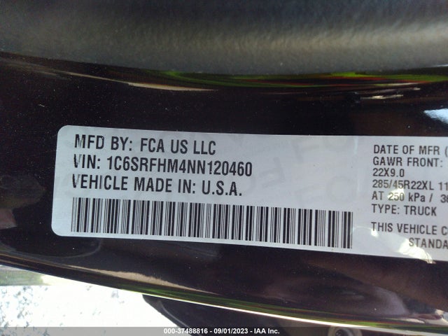 1C6SRFHM4NN120460 RAM 1500 Limited