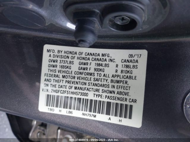 2HGFC2F51HH573000 Honda Civic Sedan Lx