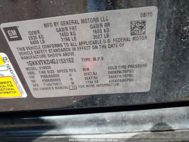 1GKKVTKD4GJ153162 GMC Acadia Denali