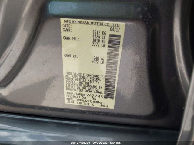 1N4AL3AP3HC242743 Nissan Altima 2.5 Sl