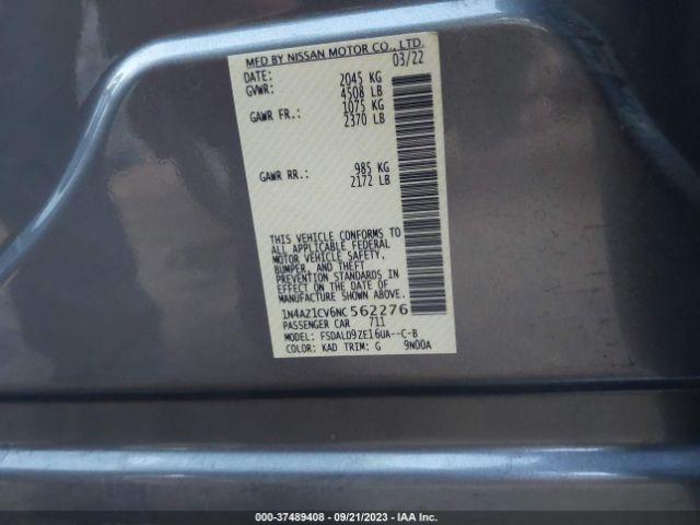 1N4AZ1CV6NC562276 Nissan LEAF SV