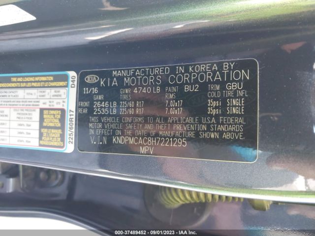 KNDPMCAC8H7221295 KIA Sportage Lx