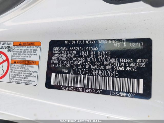 JF1ZCAB19H9602645 Subaru Brz Premium
