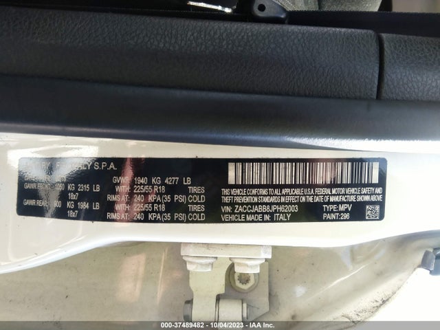 ZACCJABB8JPH62003 Jeep Renegade Altitude