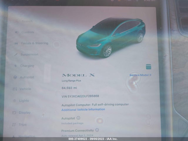 Tesla Model X Long Range 2020 5YJXCAE23LF285868 Image 7